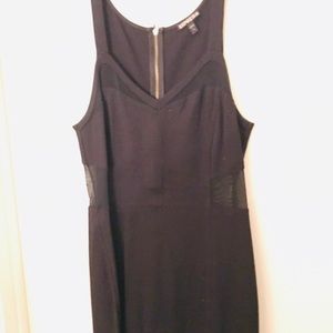 Black dress with mesh detail sides